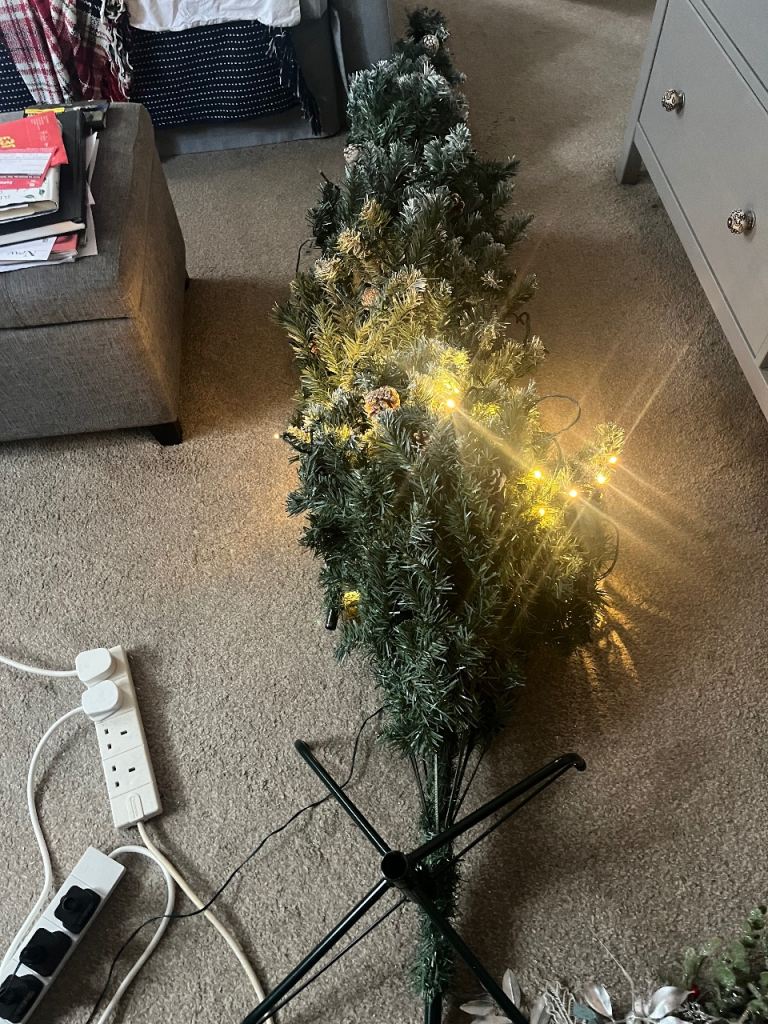Free 7 foot pre lit Christmas tree