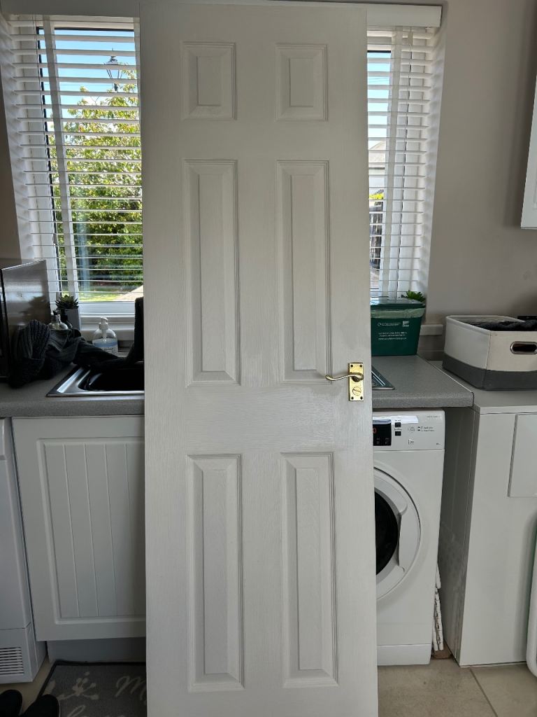 One panel white door 