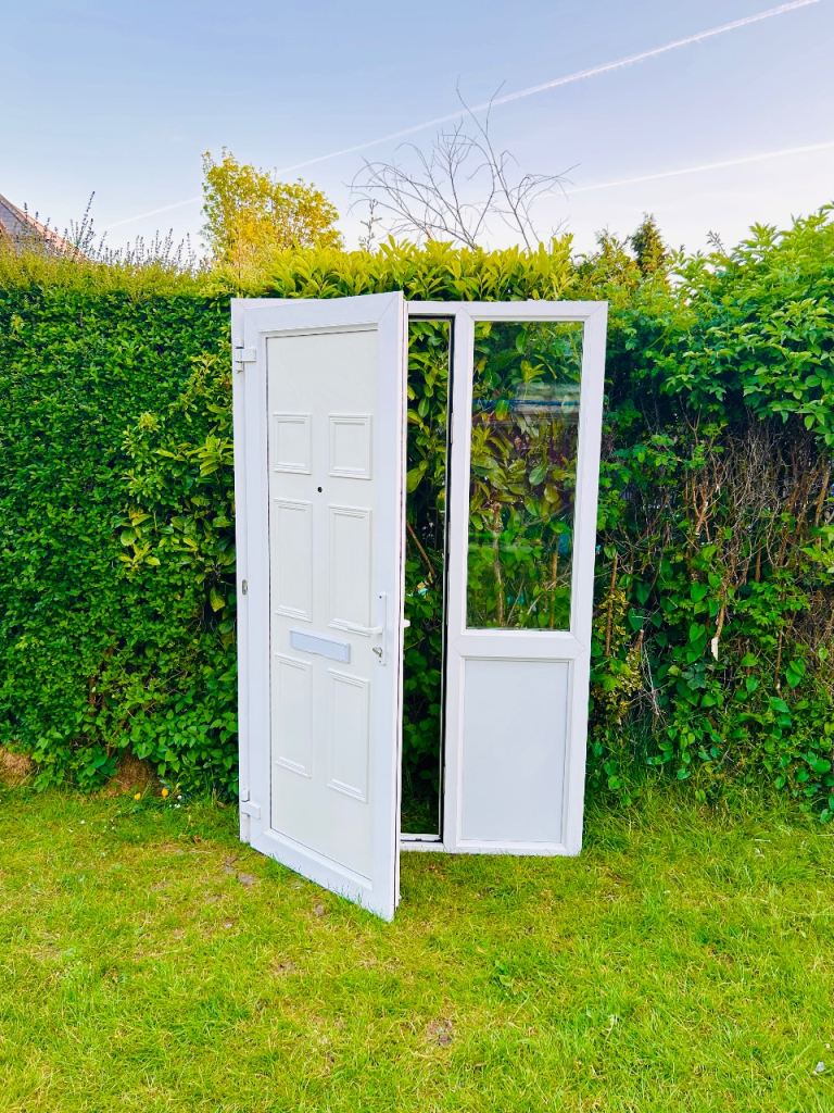 UPVC Door Double Glazed Door Exterior Door External Door + Side Panel