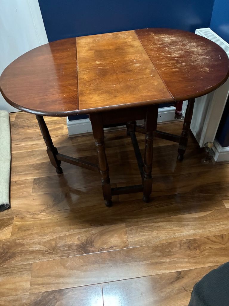 Foldable 1960s Mahogany Dining Table
