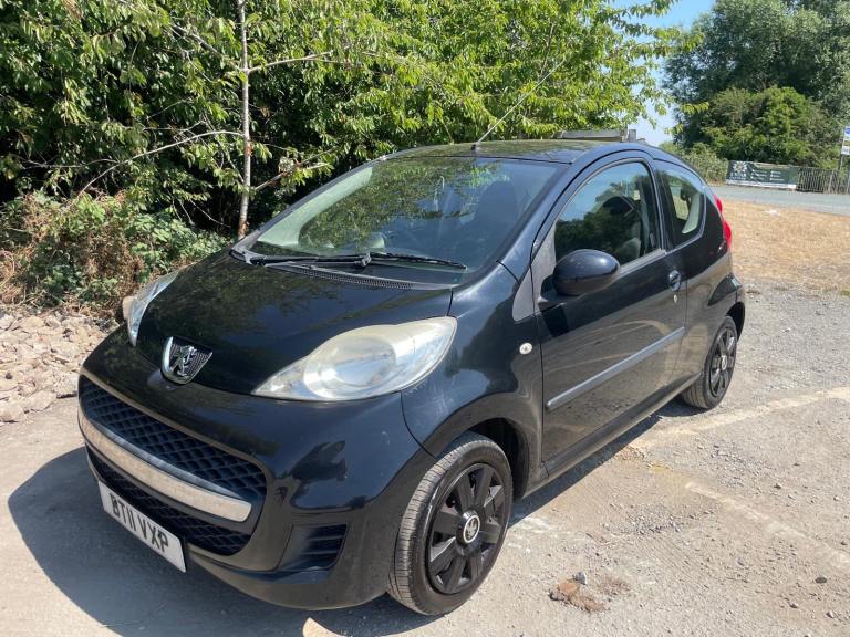 PEUGEOT 107 1.0 URBAN PETROL 11 REG BLACK 3 DOOR MOT MARCH 15TH 2027 TAX £20  LOW INSURANCE 50+MPG