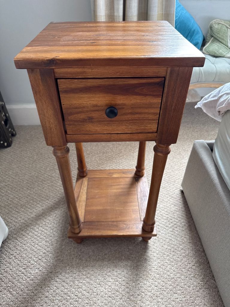 Side table with draw and shelf