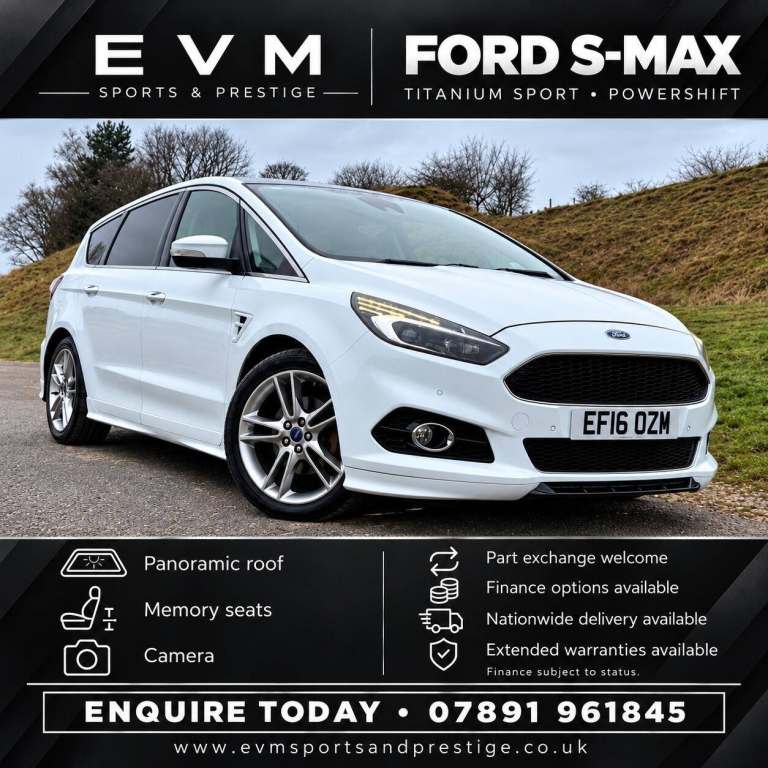 2016 Ford S-Max 2.0 TDCi Titanium Sport Powershift Euro 6 (s/s) 5dr MPV Diesel Automatic