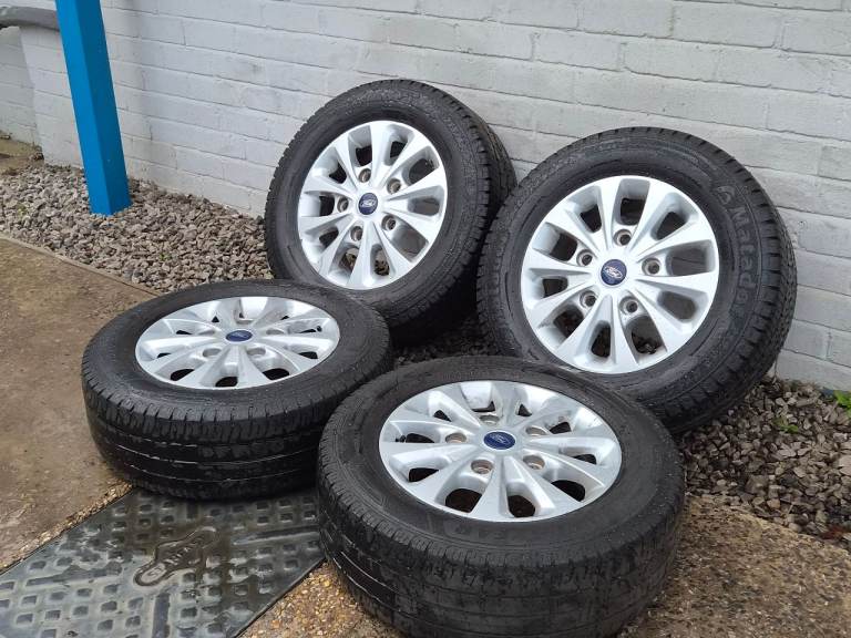 🌟Genuine Ford transit custom Turbine 16 inch alloy wheels 5x160 with MATCHING TYRES 9M++