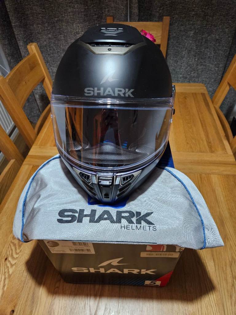 Shark spartan rs matt black motorcycle helmet 