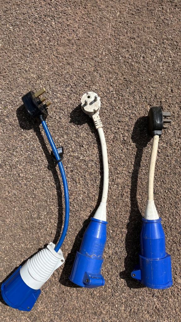 UK and Continental plugs for caravan electrics