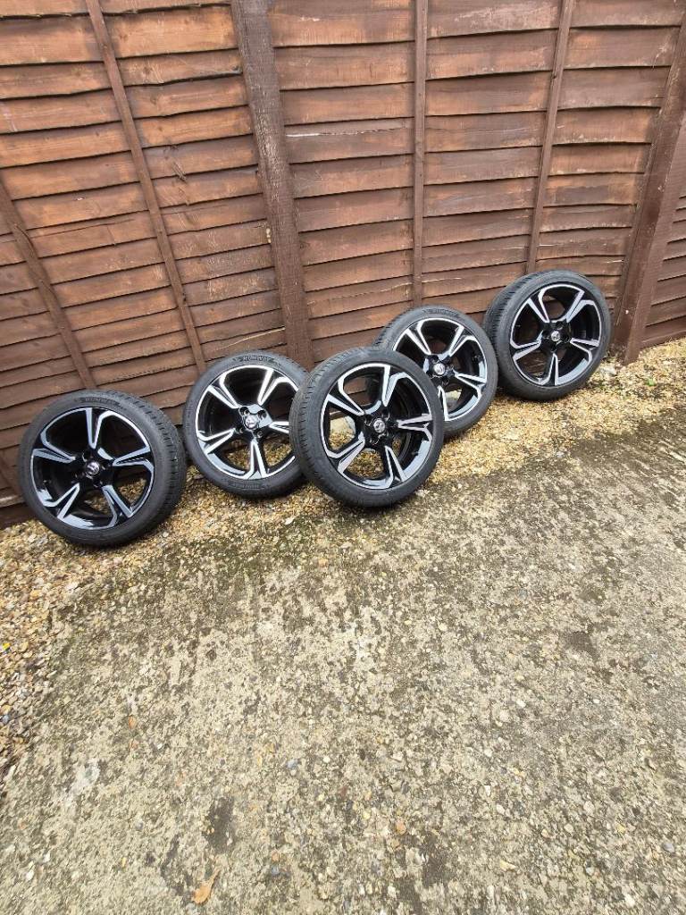 5 Vauxhall corsa f alloy wheels and tyres 205/45/17