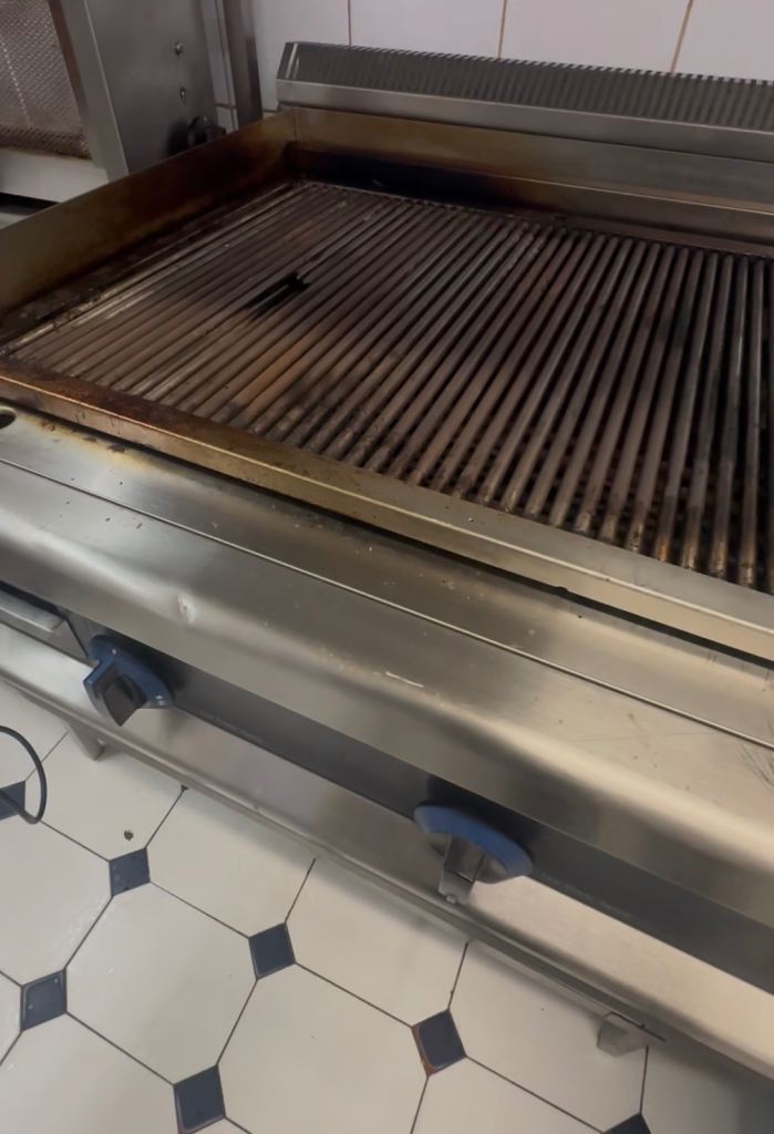 Commercial Gas Restaurant Grill - Stainless Steel, Fair Condition