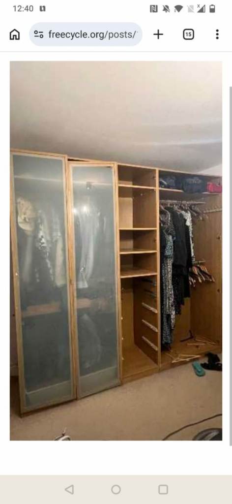 Run of pax wardrobes 