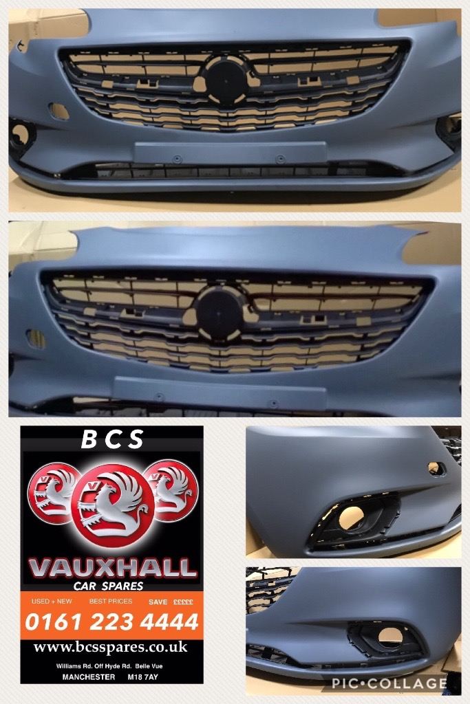 Vauxhall CORSA E. Front Bumper. New.  Inc grills 