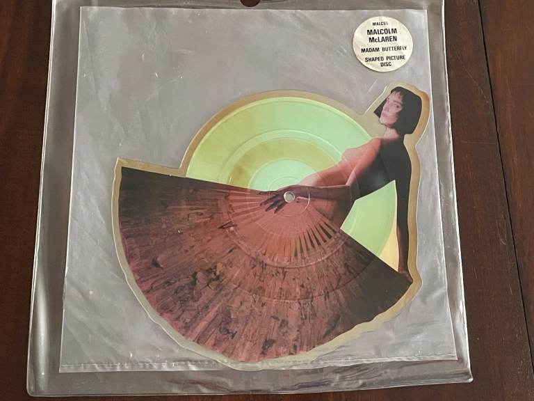 image for Malcolm McLaren 12" shaped picture disc 'Madam Butterfly' 1984