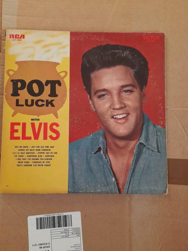 image for Vinyl Elvis Presley  Pot luck album stereo 1962