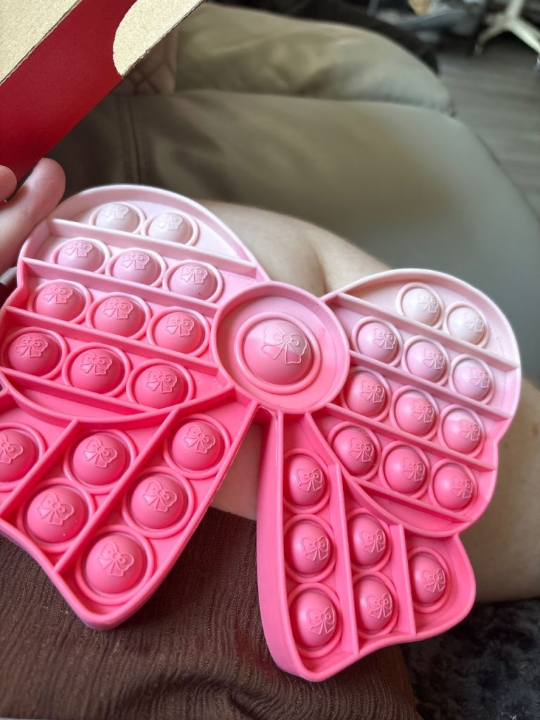 Pink Bow Pop It Fidget Toy – Excellent Condition