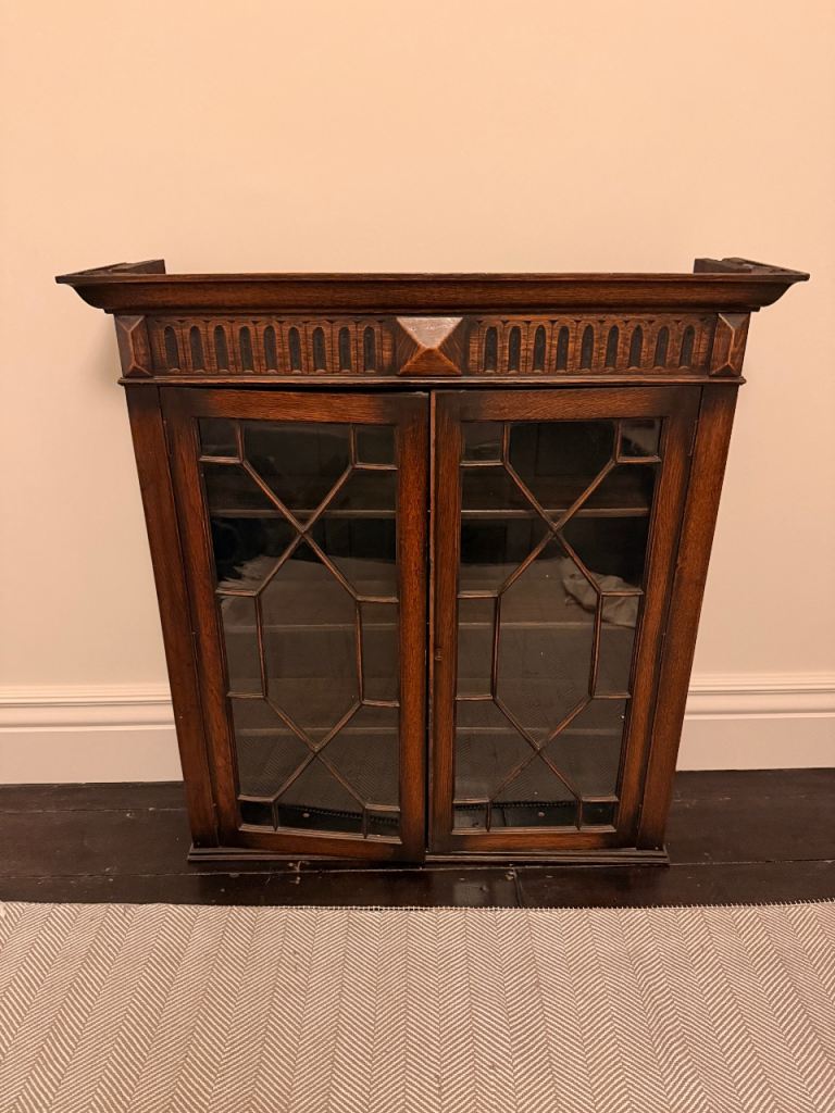 Vintage glass cabinet (top section)