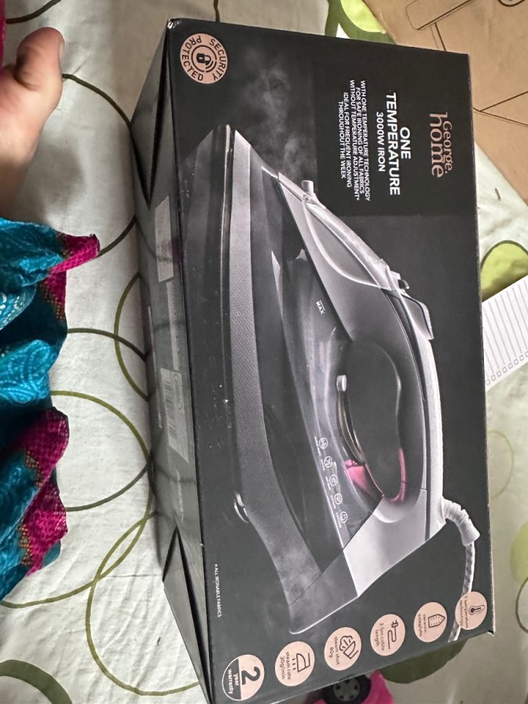 Brand new George Home One Temperature 3000W Iron