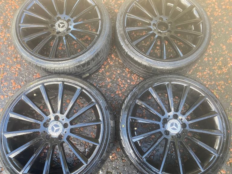 Mercedes alloys 19 inch 3 new tyres 1 good 