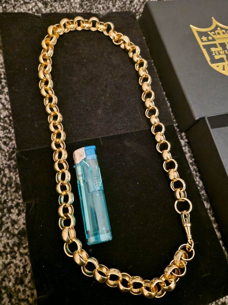 9ct gold belcher/pattern chain 