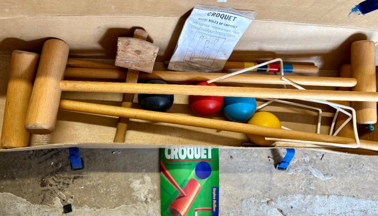 boxed Townsend full sized croquet set