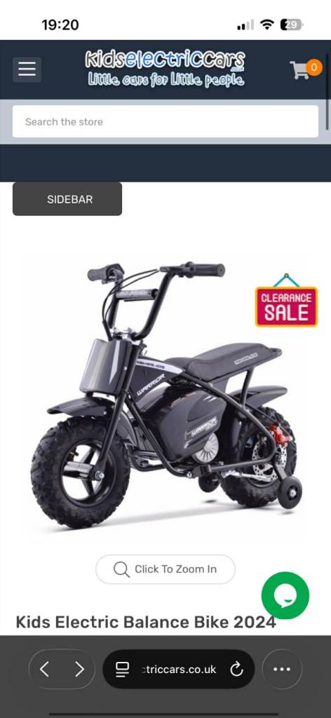 kids electric bike as new