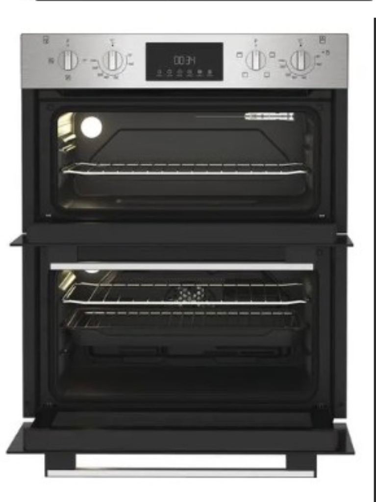 Indesit DUI 10D IX Built-Under Electric Double Oven – Stainless Steel