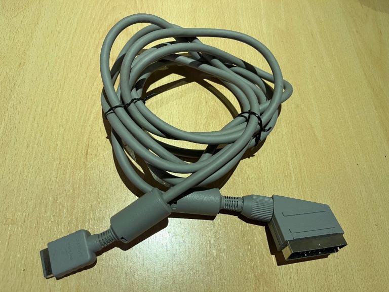 Official Sony Playstation Scart Cable Rare & Authentic 