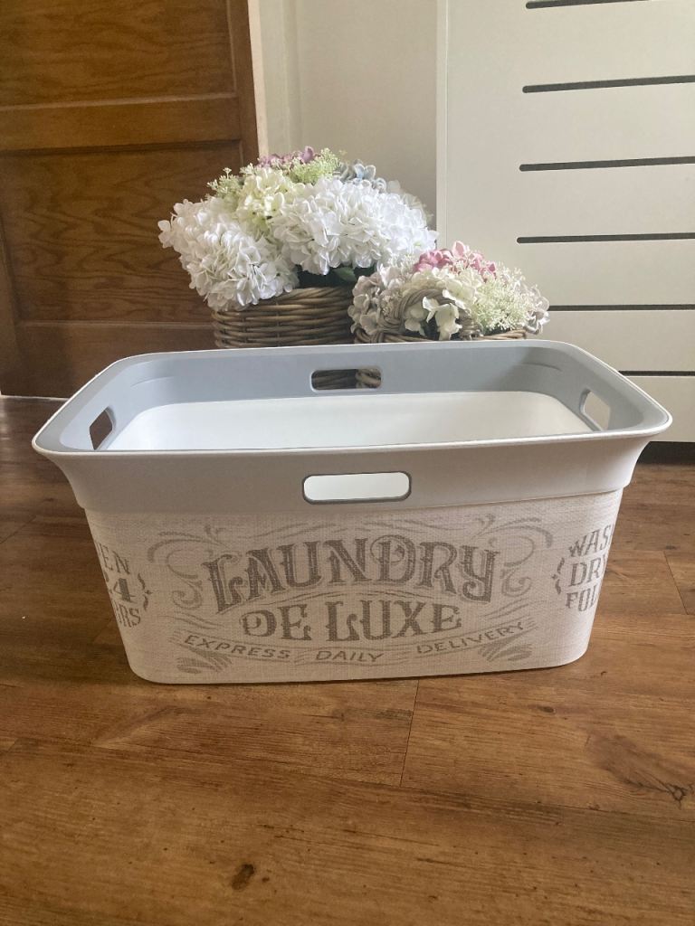 Laundary De Luxe Linen Washing basket natural 