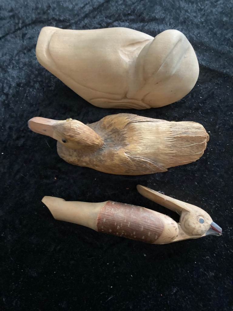 3 Wooden Ducks