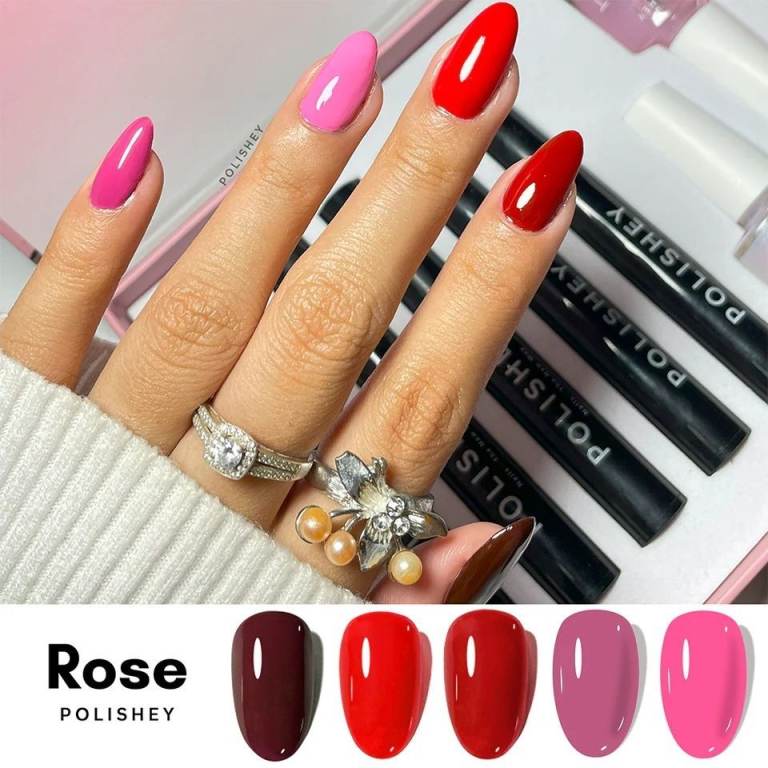 Ideal Xmas present for beautiful nails.Brand new. Polishy Rose Set