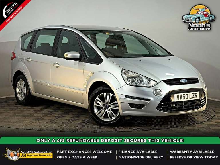 LOW MILEAGE 2010 60 FORD S-MAX ZETEC TDCI 2.0 DIESEL MANUAL 7 SEATER MPV 140 BHP