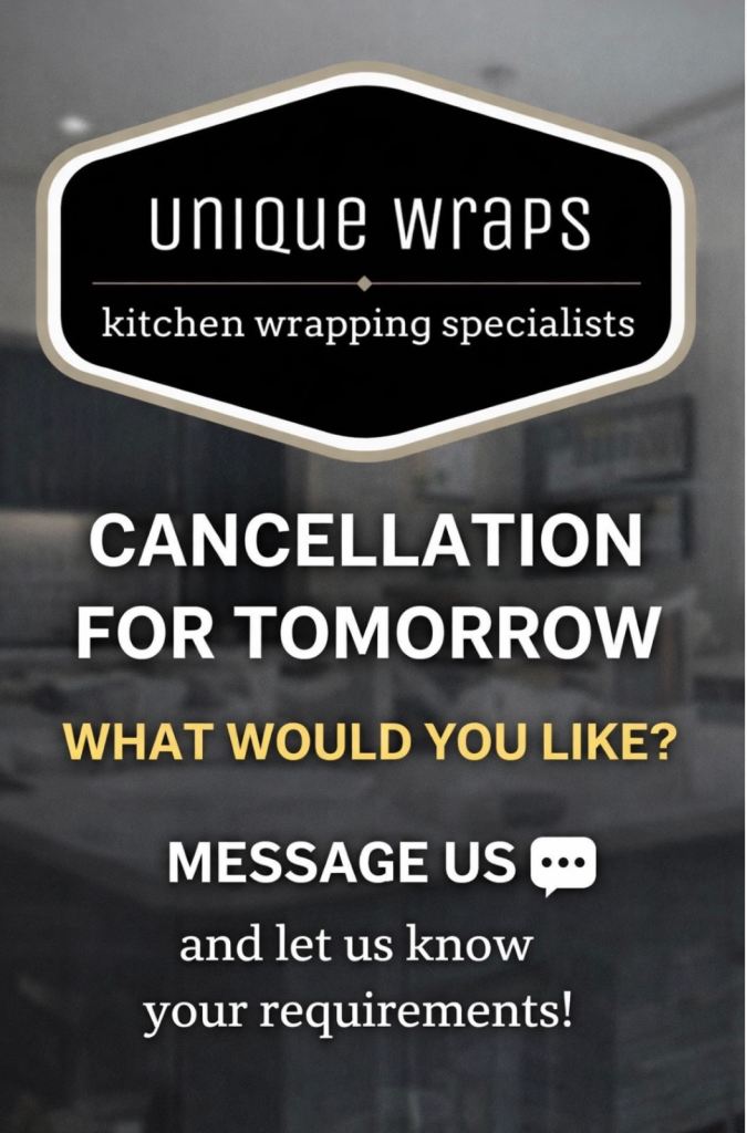 Kitchen wrap worktop wrap 