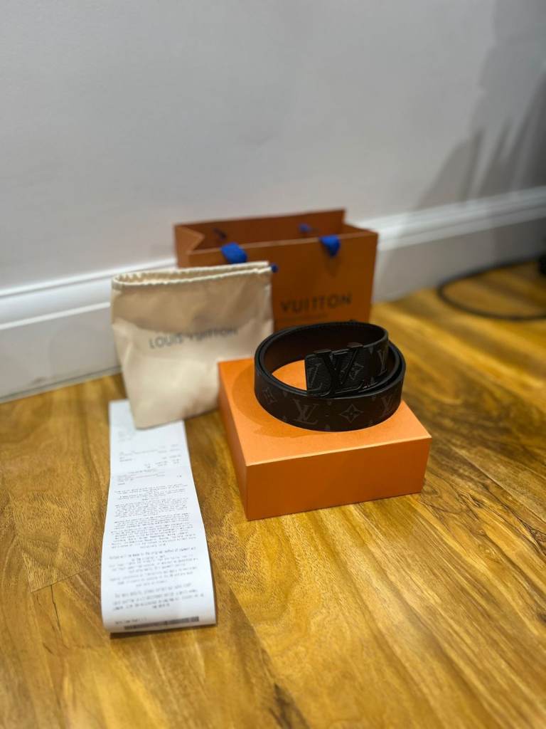 image for Louis Vuitton Black Monogram Belt – Full Set & Receipt