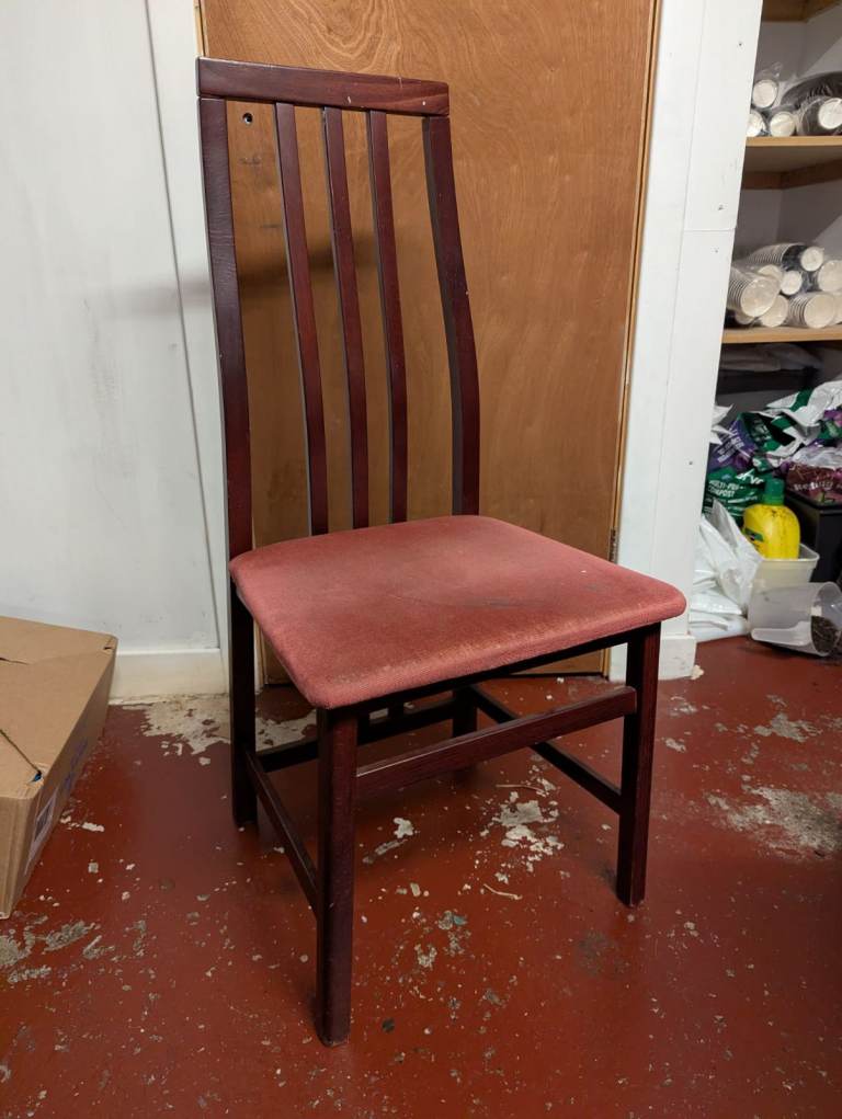 3 Red Dining Chairs for sail