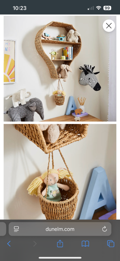 Balloon children’s shelving unit