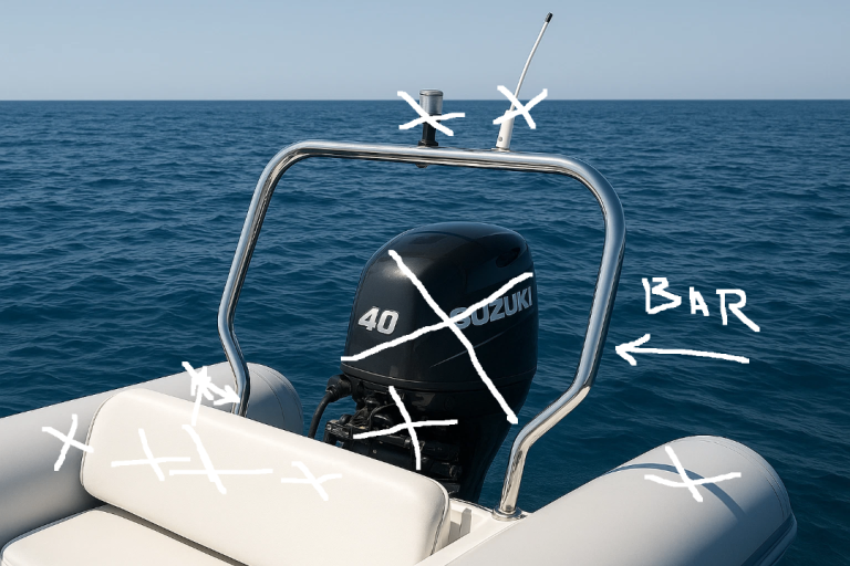 Sib/Rib  boat Transom Bar new