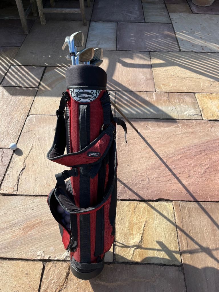Junior Golf Bag with Mixed Clubs – Good Condition