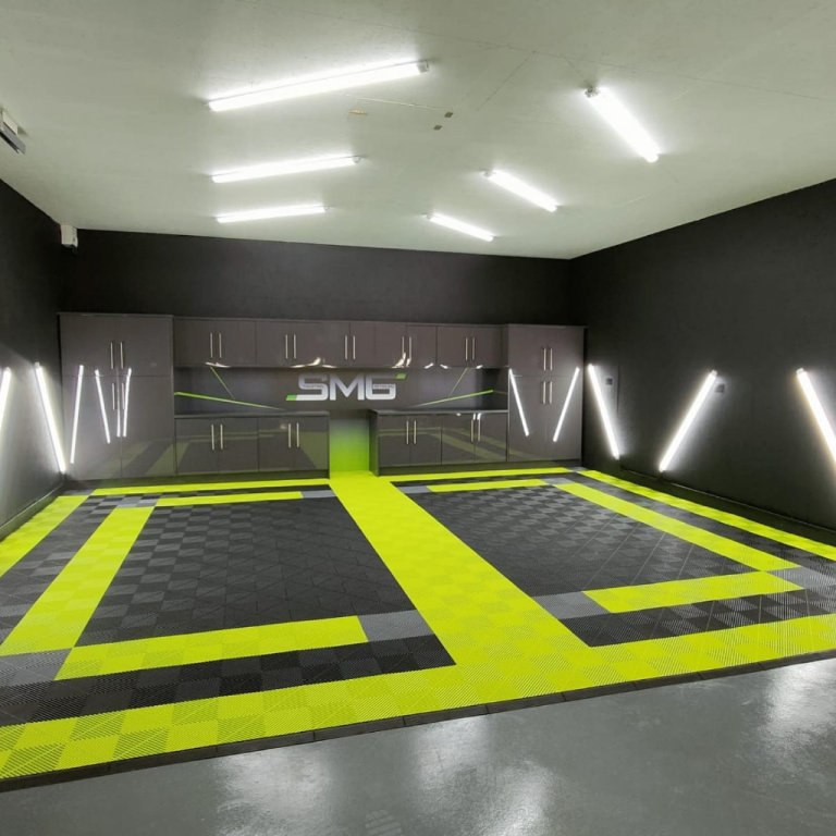 Tuff Tile Flooring Lime Green Garage Shed Showroom Tiles