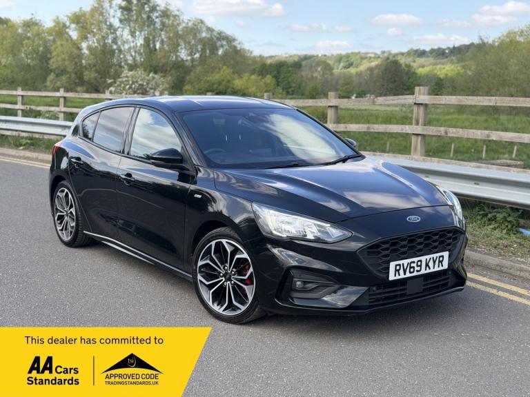 2019 69 FORD FOCUS 1.5T ECOBOOST 182 ST-LINE X HATCHBACK BLACK 1 OWNER HPI CLEAR