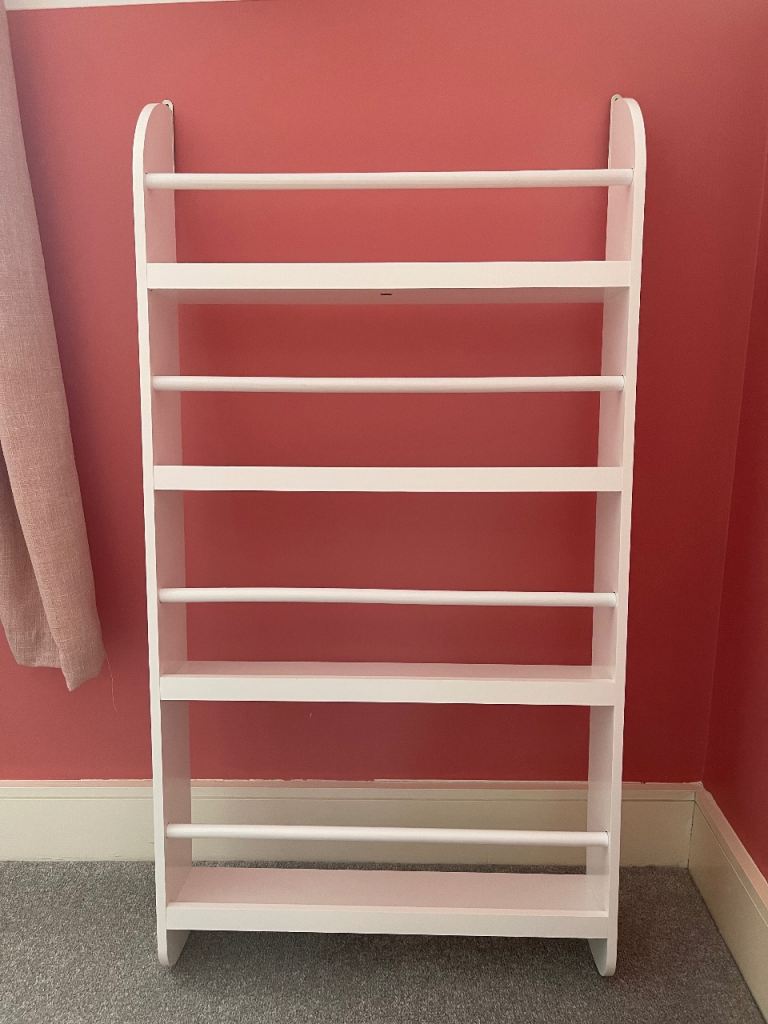 White Kids Bookshelf - wall mounted