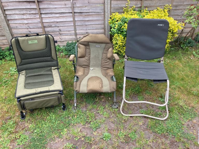 Fishing Chairs Korum Ruckchair Fox Adjusta Trakker Levlite low Carp River