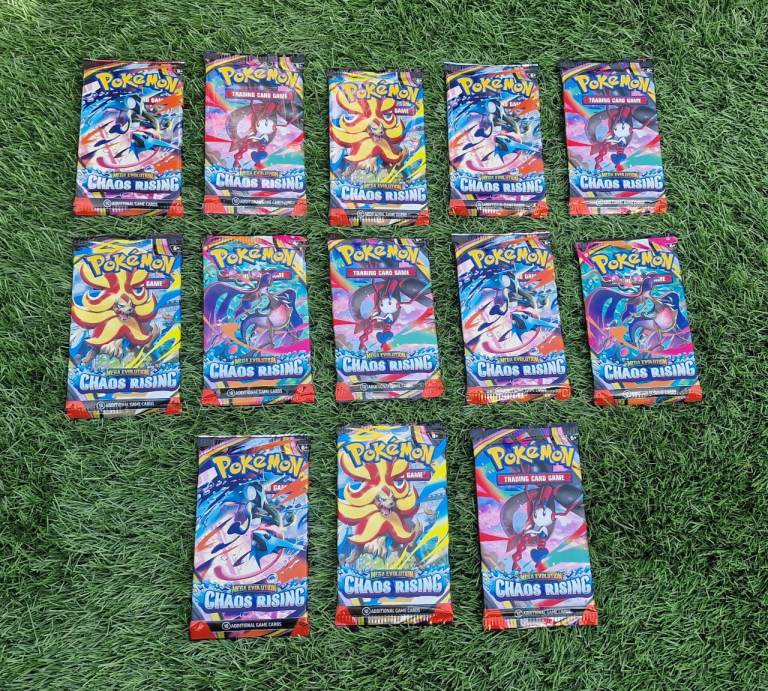 13 Unopened Packs Chaos Rising Pokémon cards