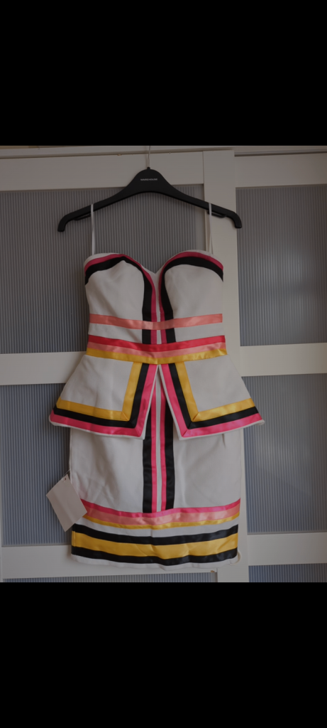 White and pink dress