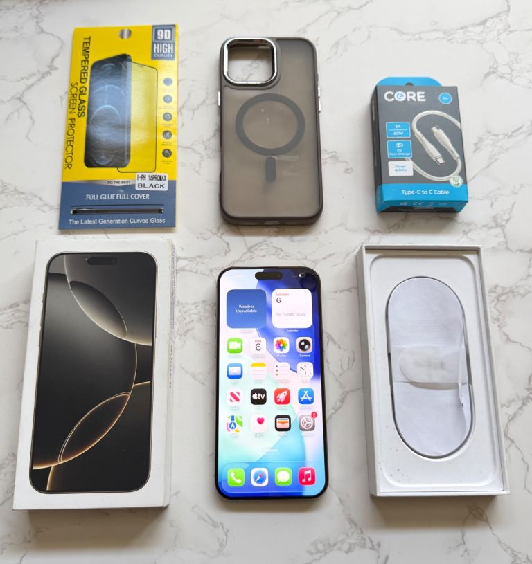 Apple iPhone 16 Pro Max 256GB Natural Titanium Unlocked Boxed Excellent Condition 