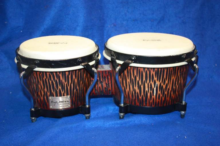 Tycoon Master Handcrafted Original Series Bongos Black Rims 7in + 8.1/2in Great Condition ~ £95 ono