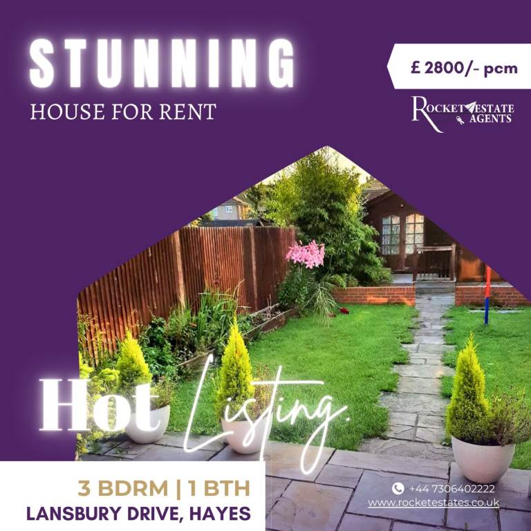 3 bed semi-detached house to rent Lansbury Drive, Hayes UB4