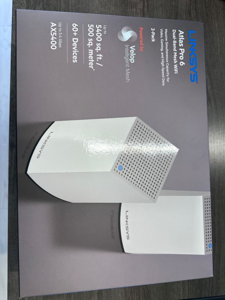 Brand New Sealed | Linksys Atlas Pro 6 AX5400 Mesh WiFi (2-Pack)