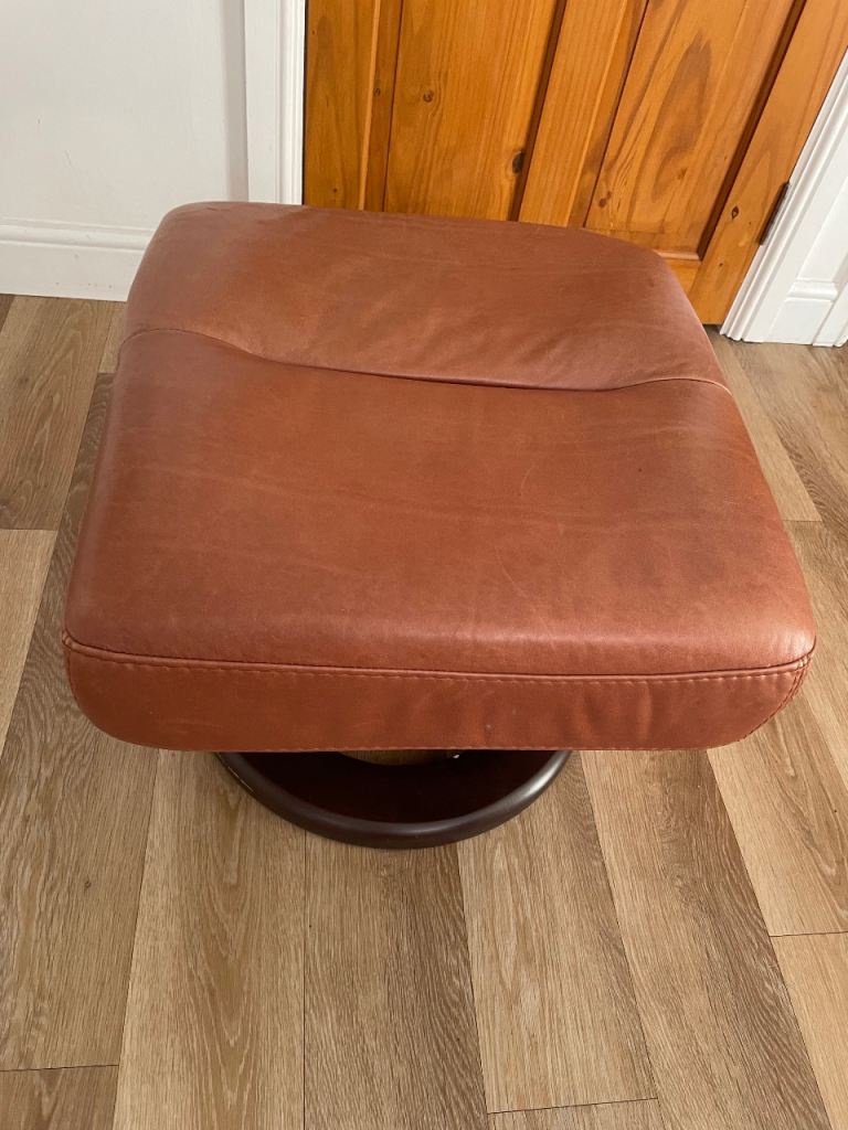 Brown Leather Stool