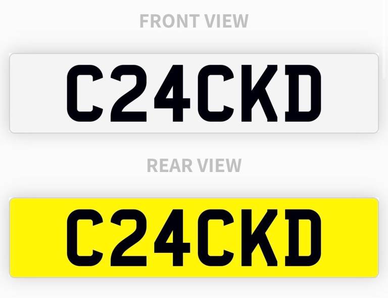 Private / Cherished Number Plate - C24CKD - Cracked - Funny - Cover Plate
