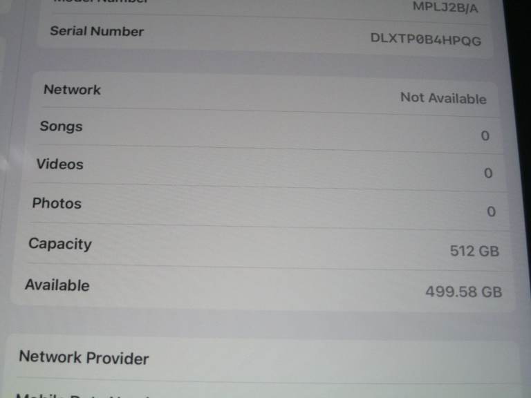 Apple iPad Pro 2nd Gen. 12.9 inch- 512GB, Wi-Fi, - Space Grey -Excellent Cond.