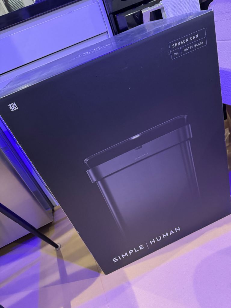 Simplehuman Matt Black Rectangular Sensor Bin 58L - Was £319 at Curry's Matt Black - 58L