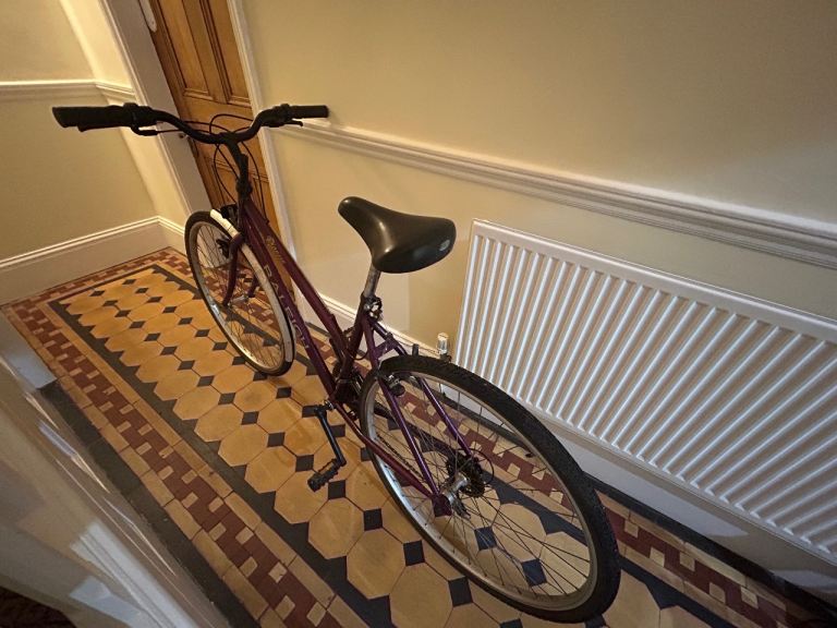 Raleigh Pioneer Vintage Hybrid Bike Red, Rides Well (15 Speed)